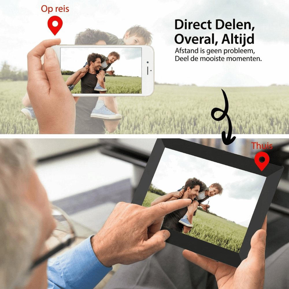 <strong>Stuur eenvoudig foto’s naar je dierbaren, waar je ook bent. 📸❤️</strong>